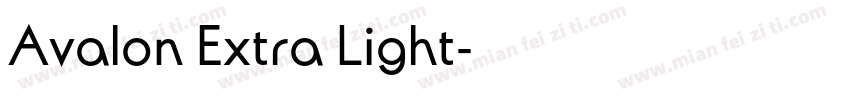 Avalon Extra Light字体转换